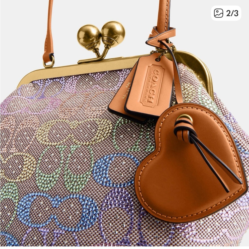 Coach crystal kisslock